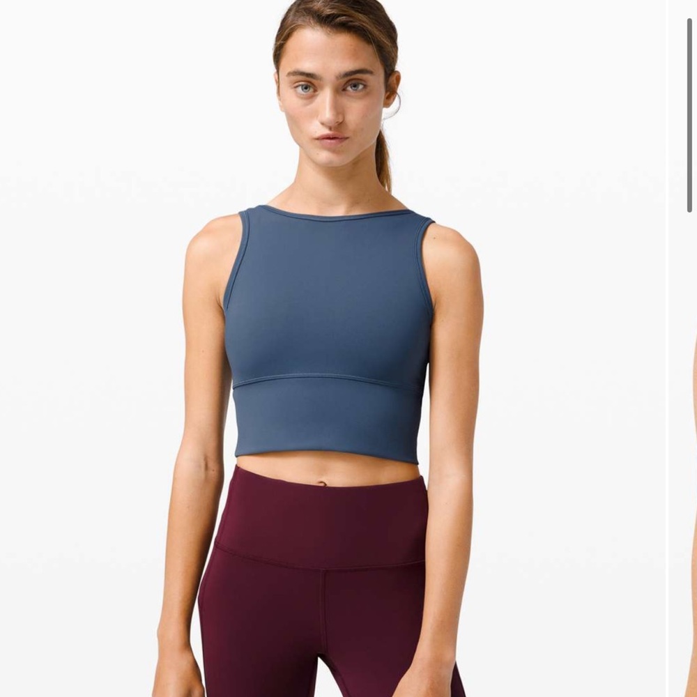Lululemon Power Pivot Everlux Tank Iron Blue